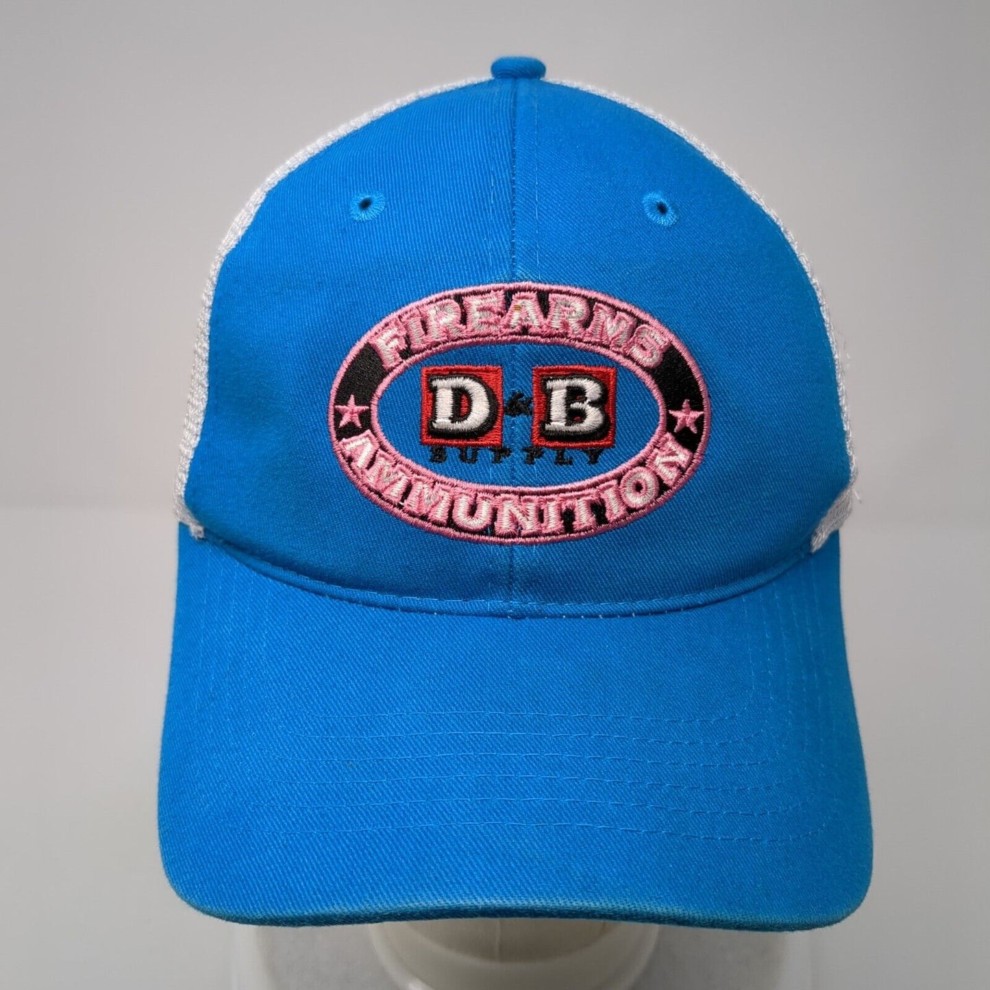 Firearms Ammunition Snapback Trucker Hat Blue One Size Mesh Back Outdoor
