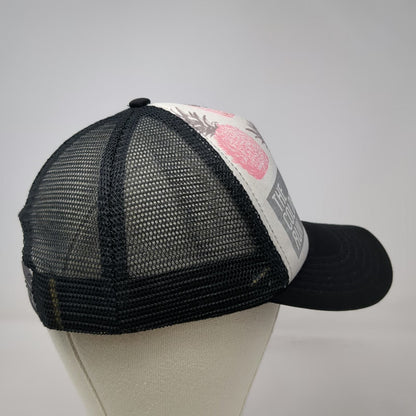 The Color Run Trucker Hat White Black Pink One Size Pineapple Print Mesh Back