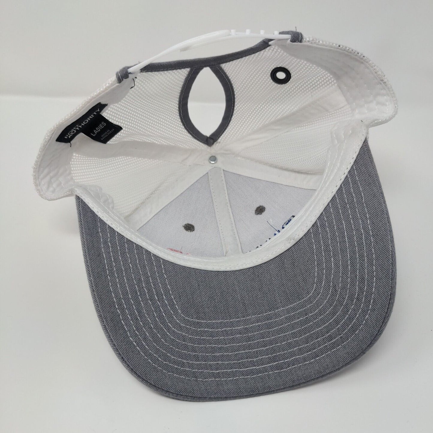 Run Club Ladies Ponyback Snapback Trucker Hat Gray One Size Port Authority