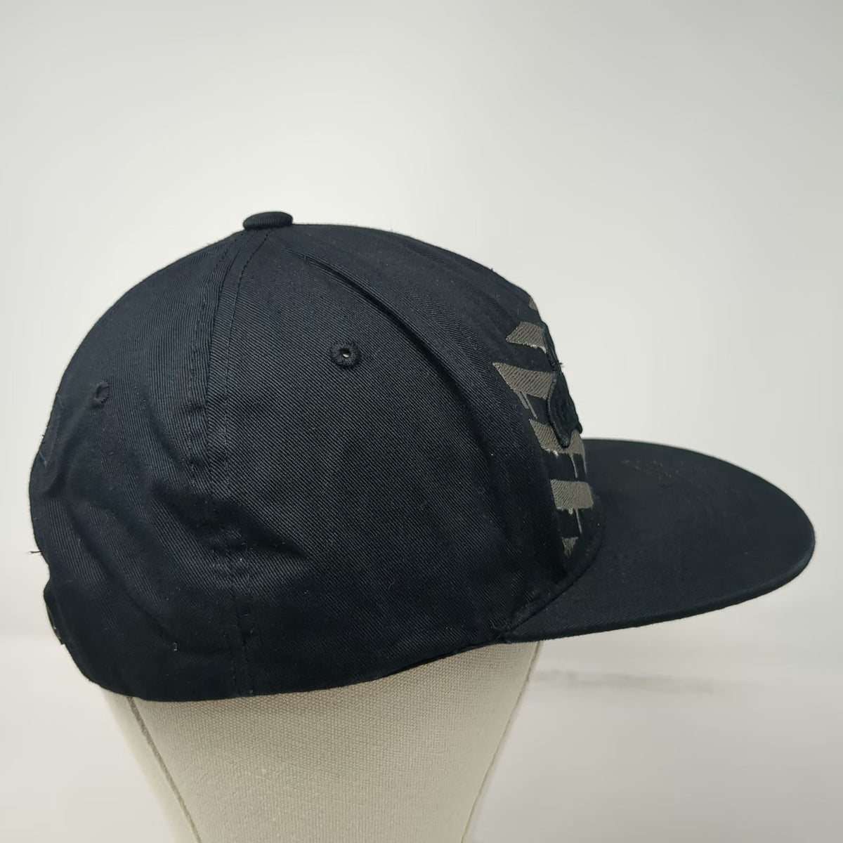 Top Level 5 Panel Black Hat One Size Snapback Eagle MEX Graphic Under Visor