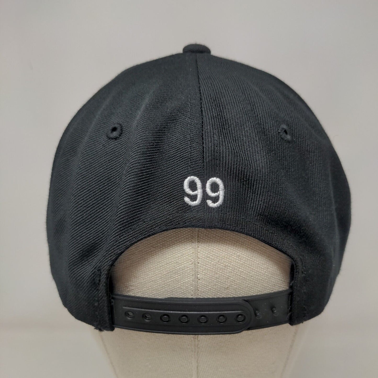 MBS Snapback Hat Black One Size Embroidered Adjustable 6 Panel Lids