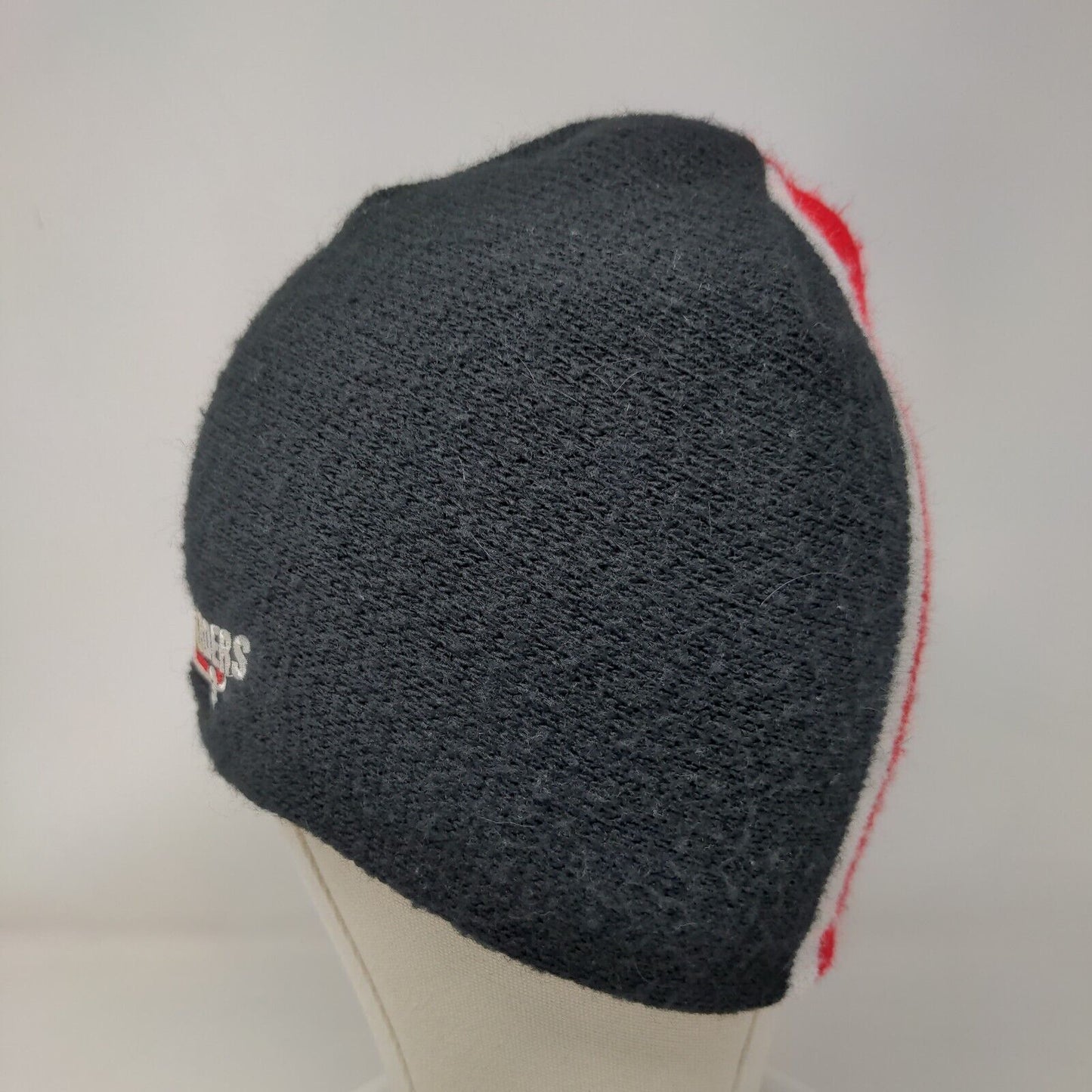 Cool Boarders 3 Knit Beanie Hat Black One Size Striped Embroidered