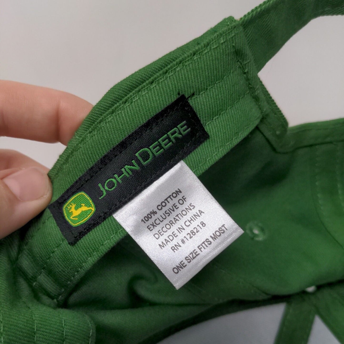 John Deere Koenig Slideback Hat Green OSFM Embroidered Solid 6 Panel