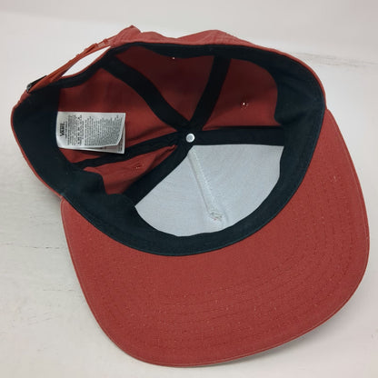 Vans 5 Panel Red One Size Snapback Flat Brim Logo Patch Hat No. 66 Skateboarding