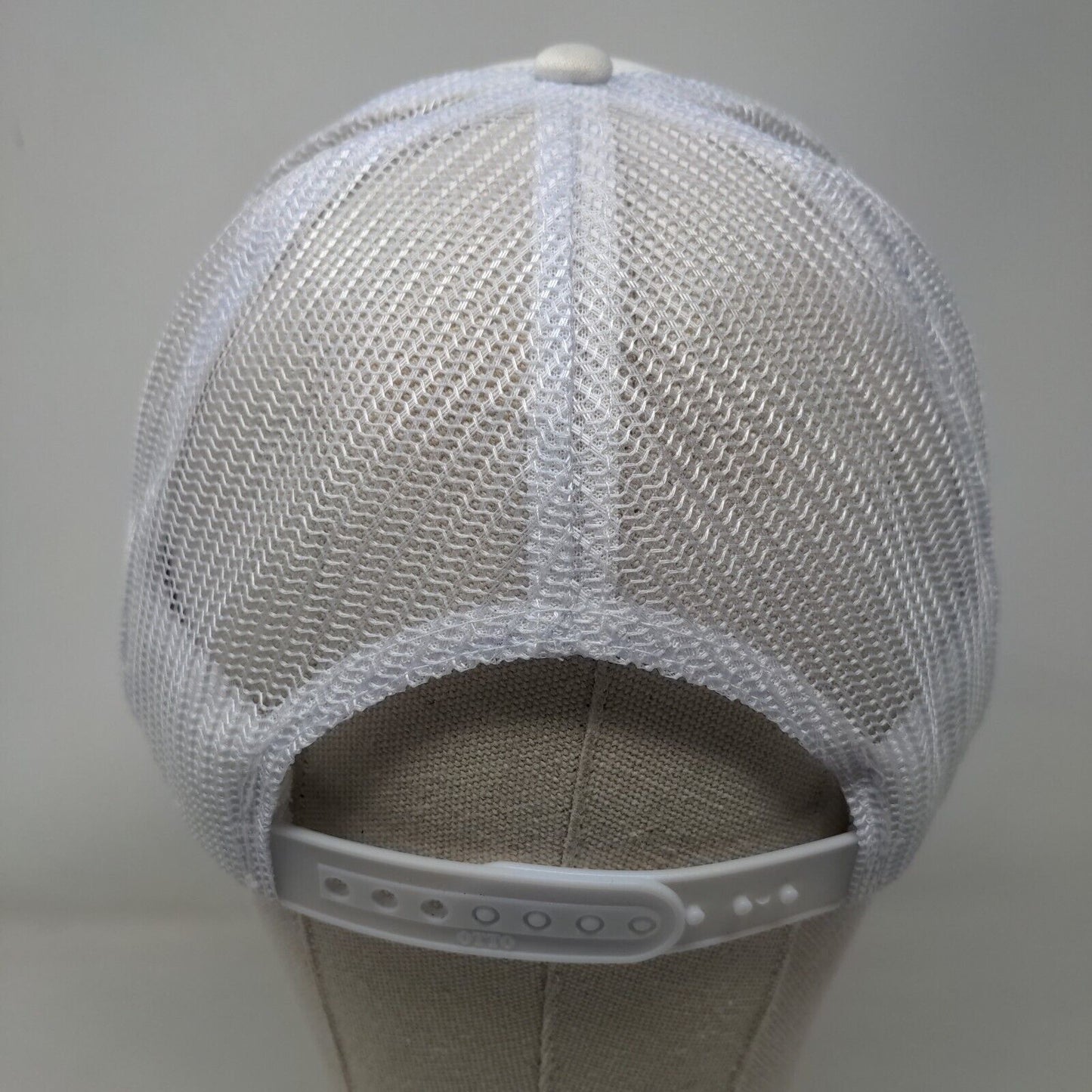 Otto Snapback Mesh Back Rope Trucker Hat White OSFM Breathable Blank