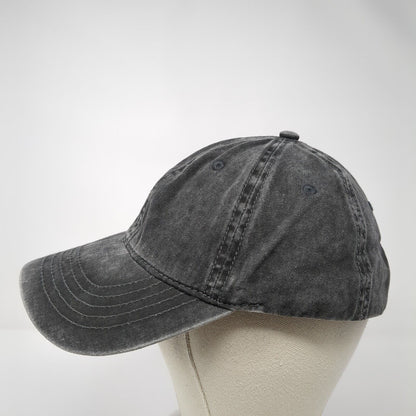 Unbranded Slideback Hat Solid Black Gray One Size Adjustable Vent Holes