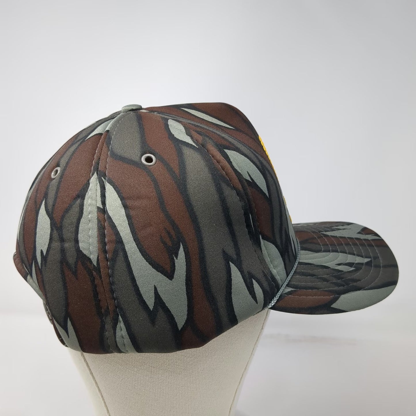 San Sun 5 Panel Green Camo Snapback Hat AT&T Call Before You Dig Rope Vintage