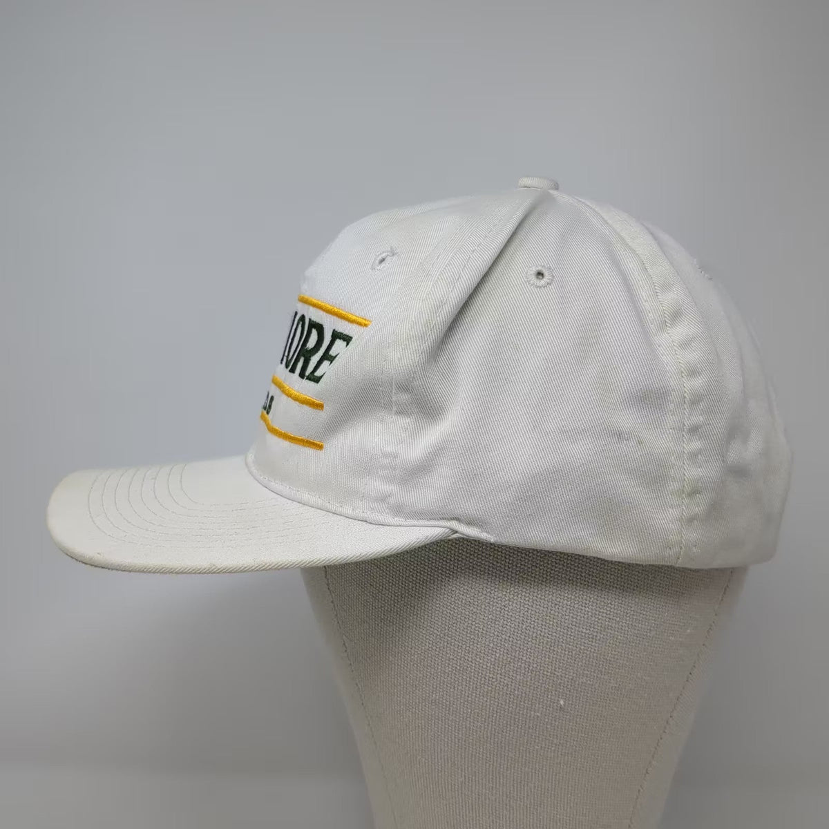 The Game Skidmore Thoroughbreds Diving Snapback Hat White Green OSFA Embroidered