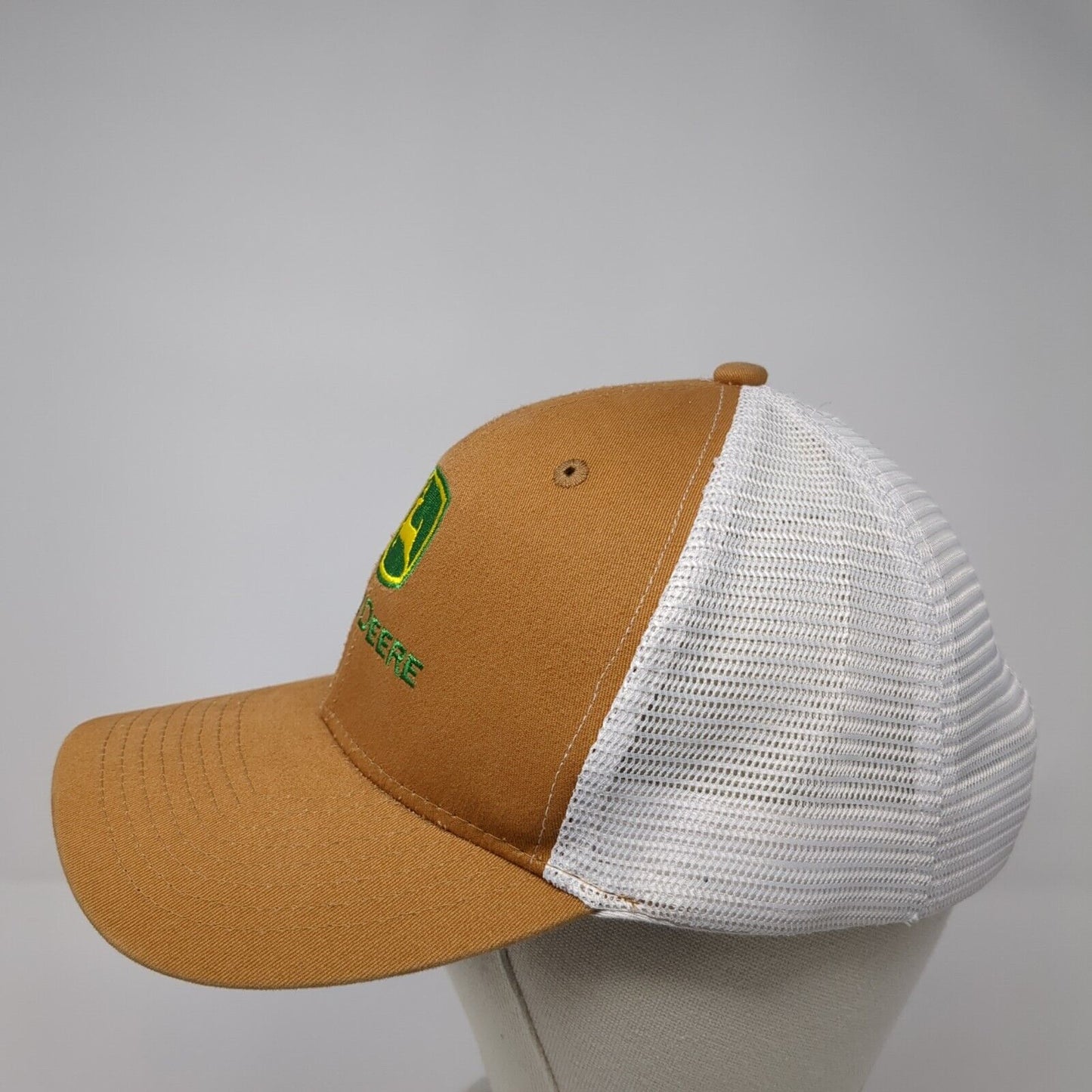John Deere Mesh Back Trucker Hat Brown One Size Embroidered Adjustable