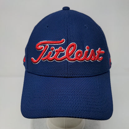 Titleist FJ Pro V1 Fitted Golf Hat Blue Large/XL Embroidered 6 Panel