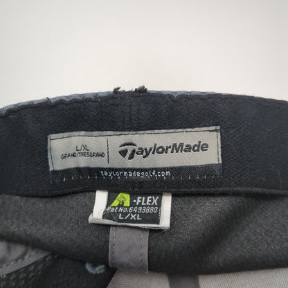 TaylorMade Fitted Baseball Cap Gray XL A-Flex Lightweight Embroidered 6 Panel