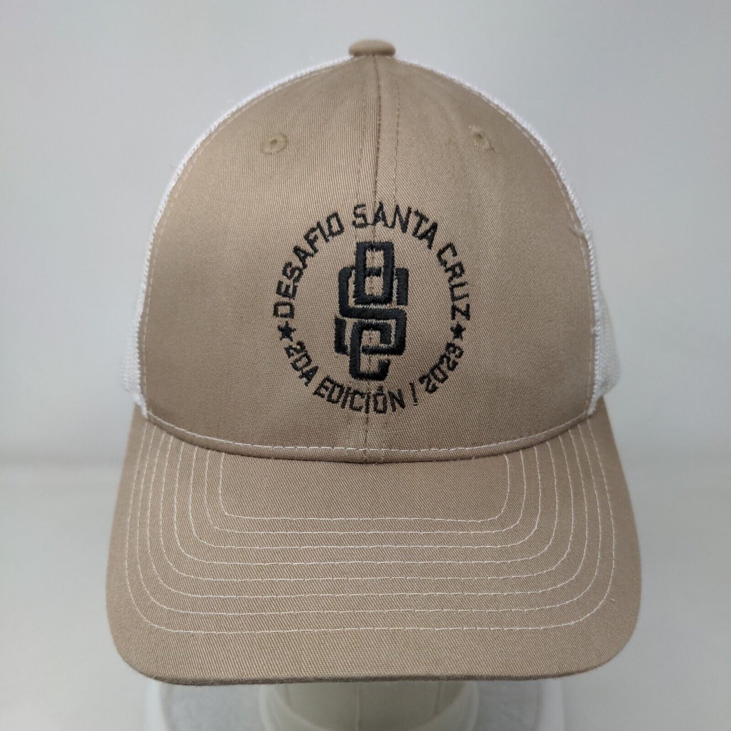 Desafio Santa Cruz Snapback Mesh Back Trucker Hat Tan One Size Tami