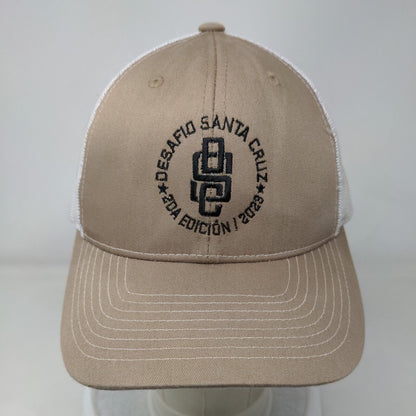 Desafio Santa Cruz Snapback Mesh Back Trucker Hat Tan One Size Tami