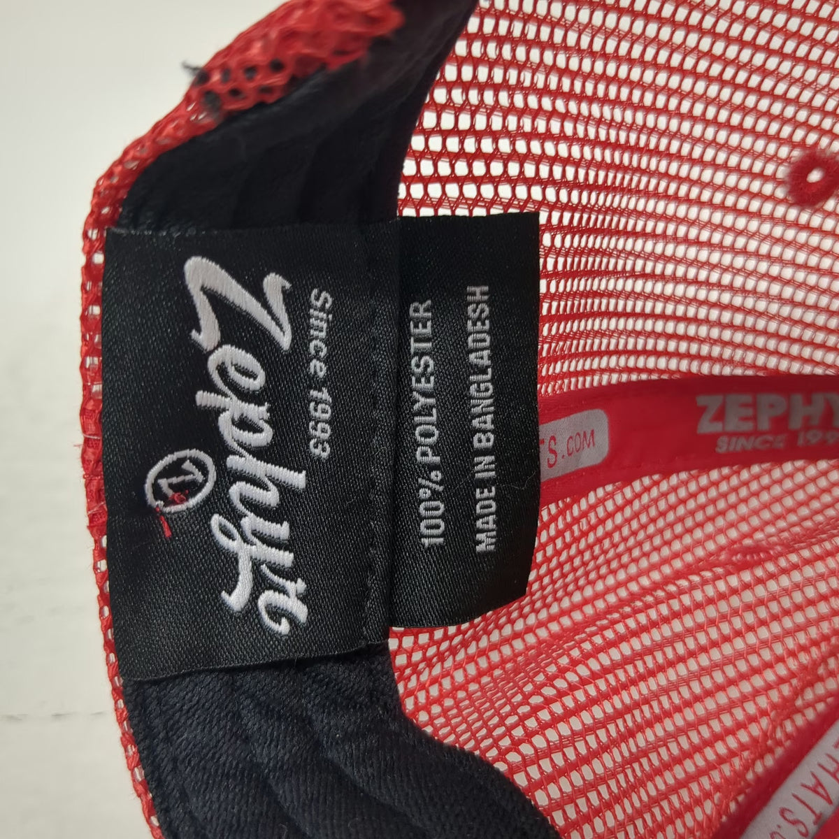 Zephyr Utah Utes NCAA Red White One Size Trucker Hat Mesh Snapback Football Logo