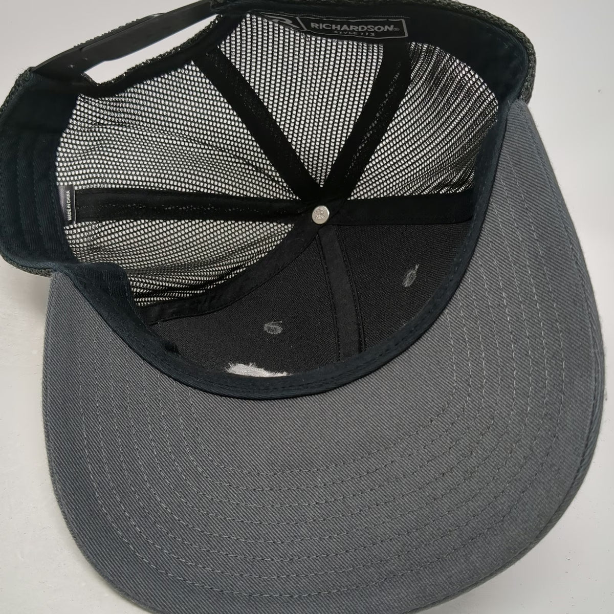 Richardson Trucker Hat Gray One Size Flomatic Valves Mesh Snapback Embroidered