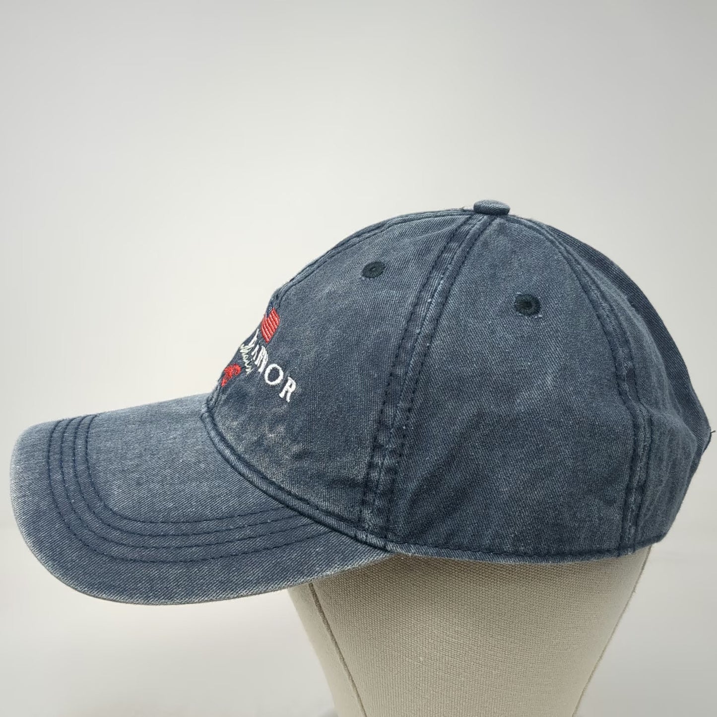 Mountain Baseball Cap Blue One Size Bar Harbor Maine Lobster American Flag Hat