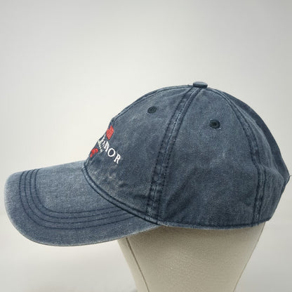 Mountain Baseball Cap Blue One Size Bar Harbor Maine Lobster American Flag Hat