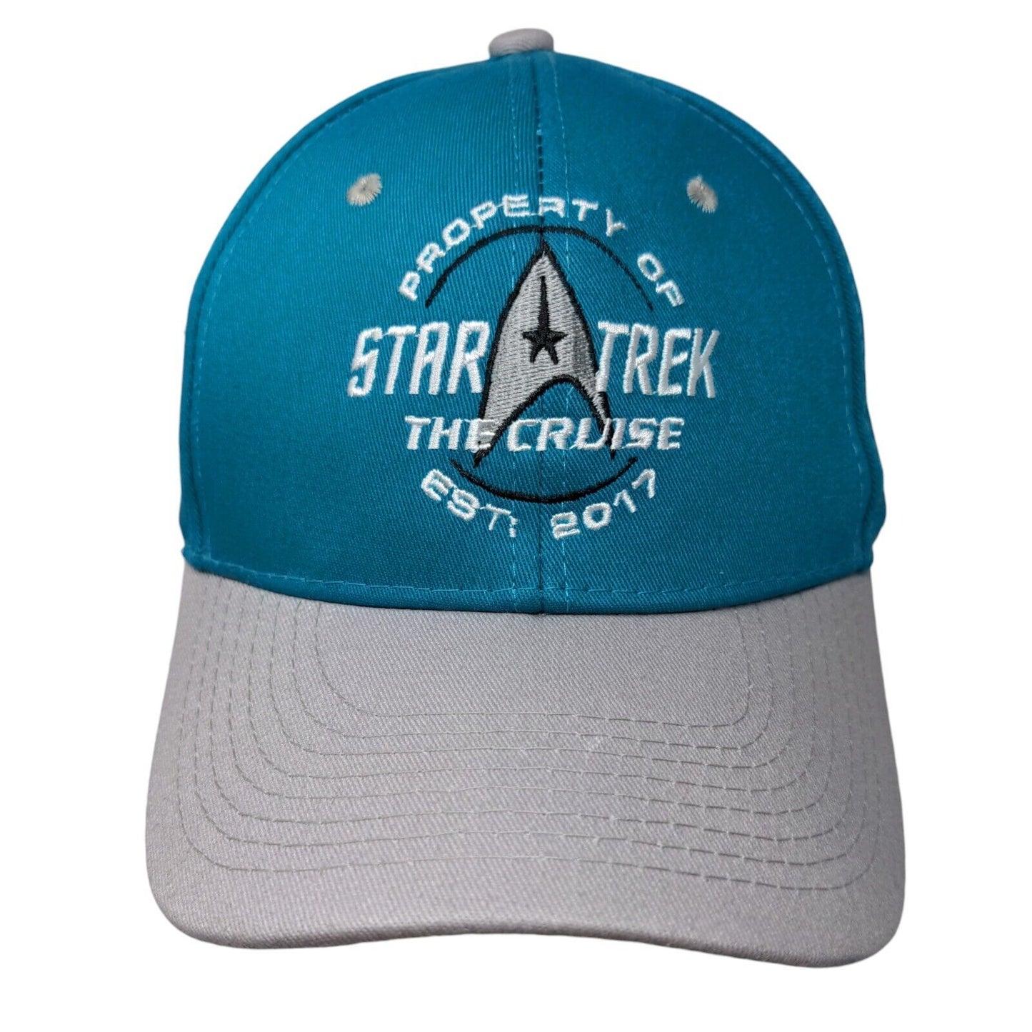 Star Trek The Cruise Snapback Hat Blue One Size Embroidered Colorblock
