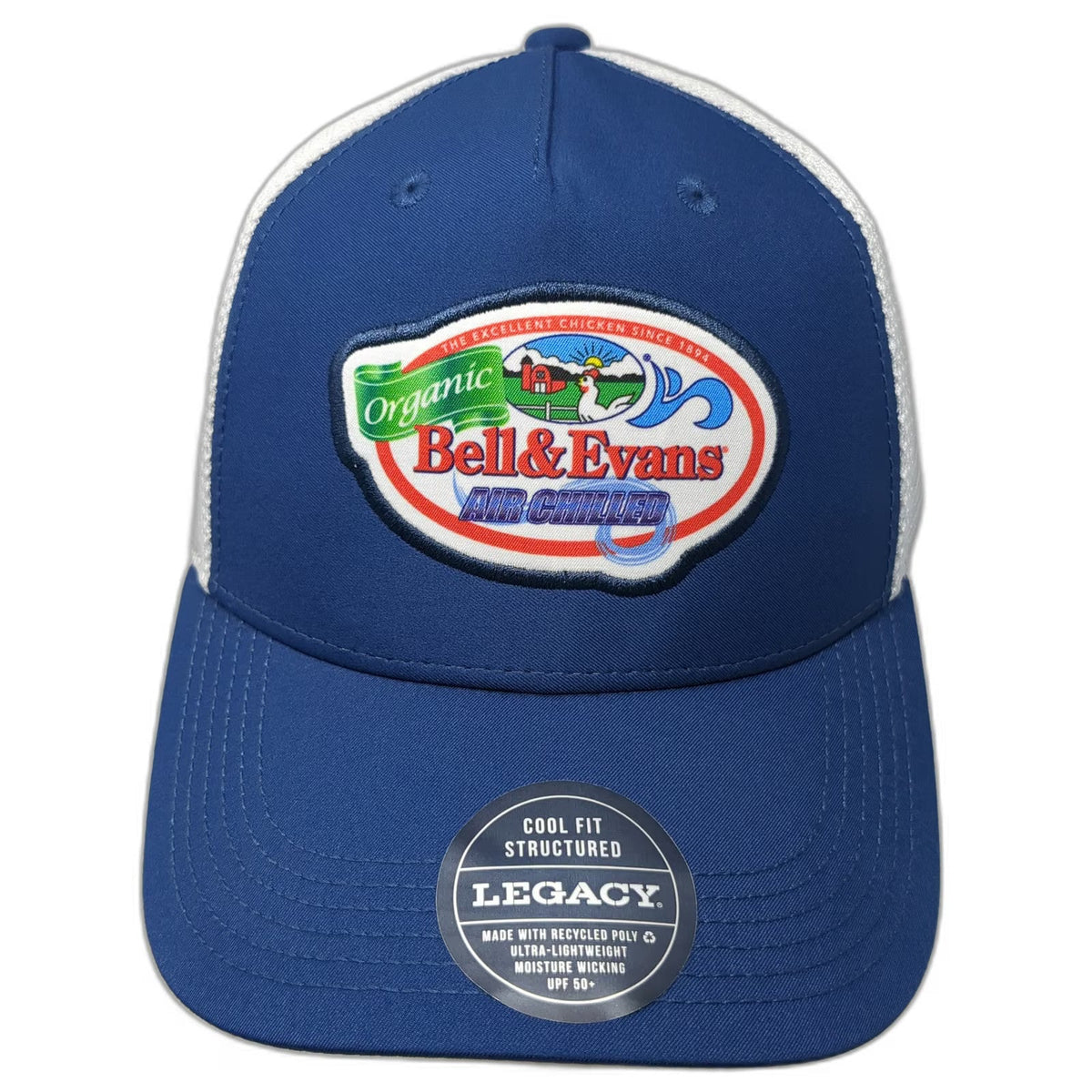 Legacy Baseball Cap Blue One Size Bell & Evans Chicken Air Chilled Mesh Hat
