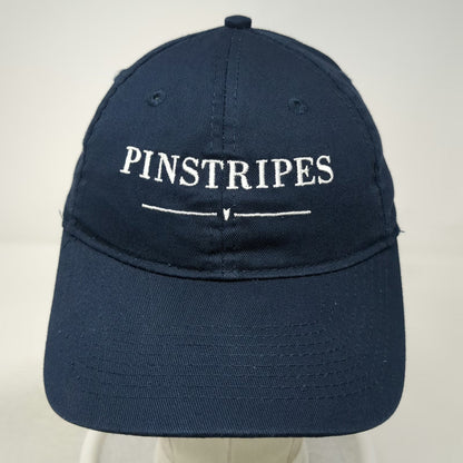 Port & Company Baseball Cap Blue One Size Pinstripes Bocce Bowling Strapback Hat