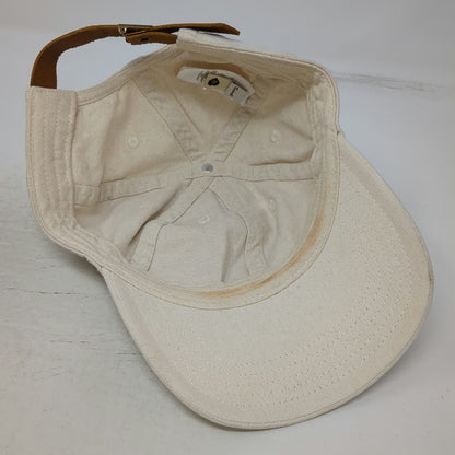 Madewell Baseball Cap Beige One Size Leather Strapback Organic Cotton Hat Plain
