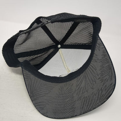 Rip Curl Trucker Hat Black One Size The Search Palm Leaf Patch Mesh Snapback