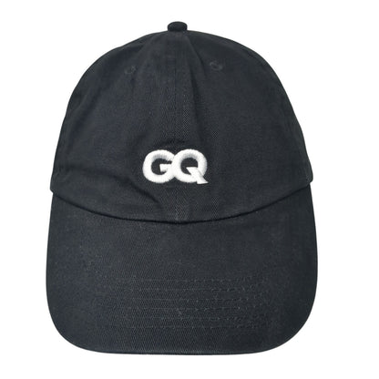 GQ Slideback Hat Black One Size Solid Leather Strap Proud Subscriber