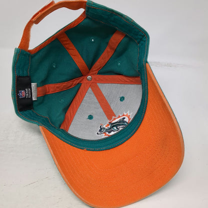 Miami Dolphins NFL Reebok Green Orange One Size Cap Embroidered Strapback Hat