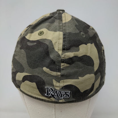 New Era Men's Fitted Hat Camo Size M-L Embroidered Tampa Bay Rays MLB 39Thirty