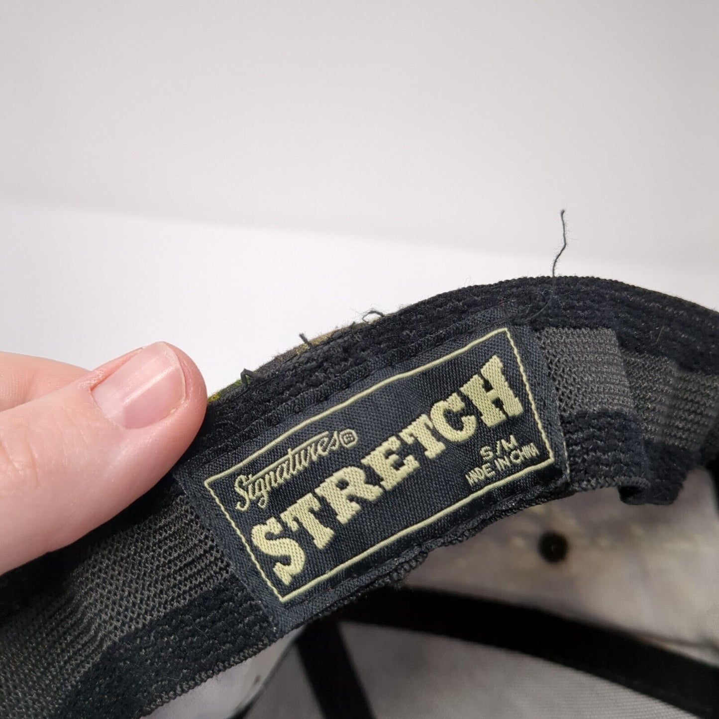 Mossy Oak Fitted Hat Camo S/M Stretch Signatures Outdoor Hunting