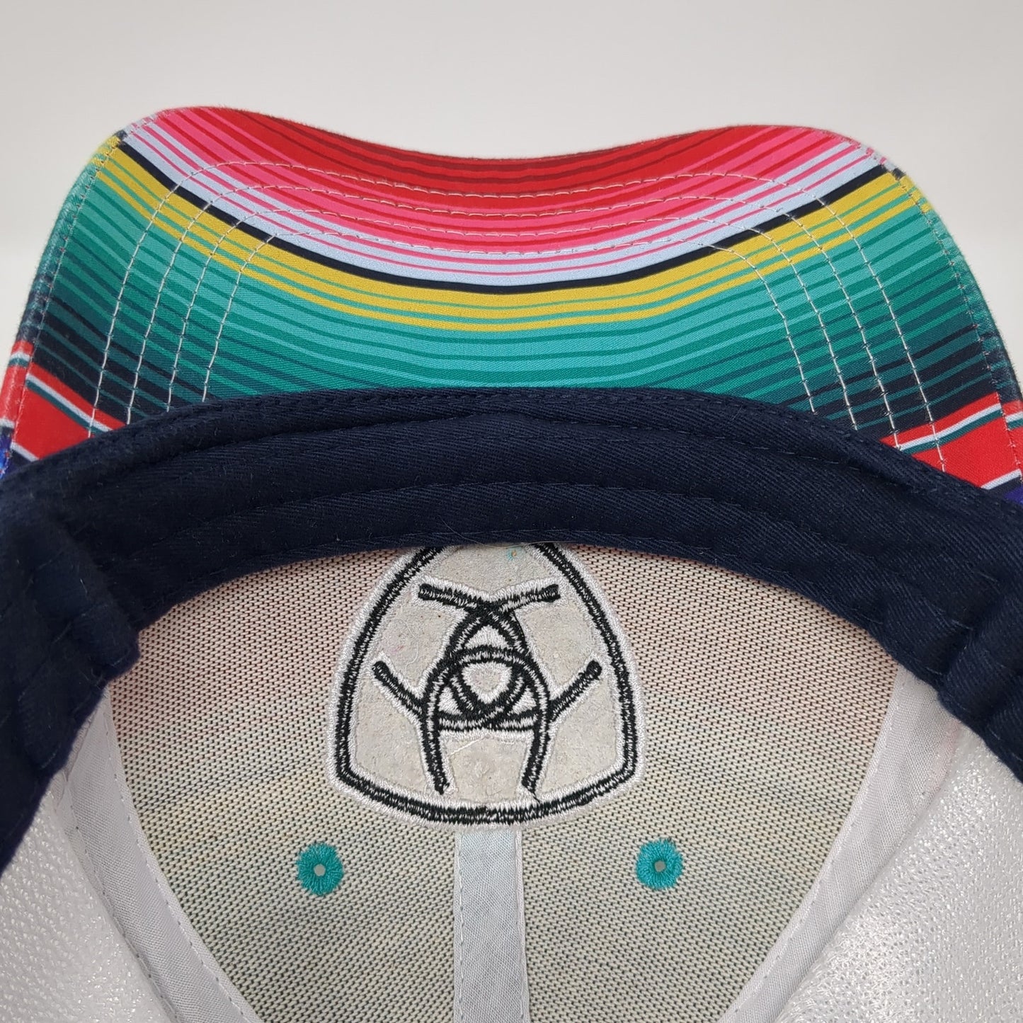 Ariat Logo Snapback Mesh Back Trucker Hat Multicolor One Size Striped
