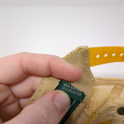 YOTES Snapback Trucker Hat Tan One Size Adjustable Embroidered Mesh Back Legacy