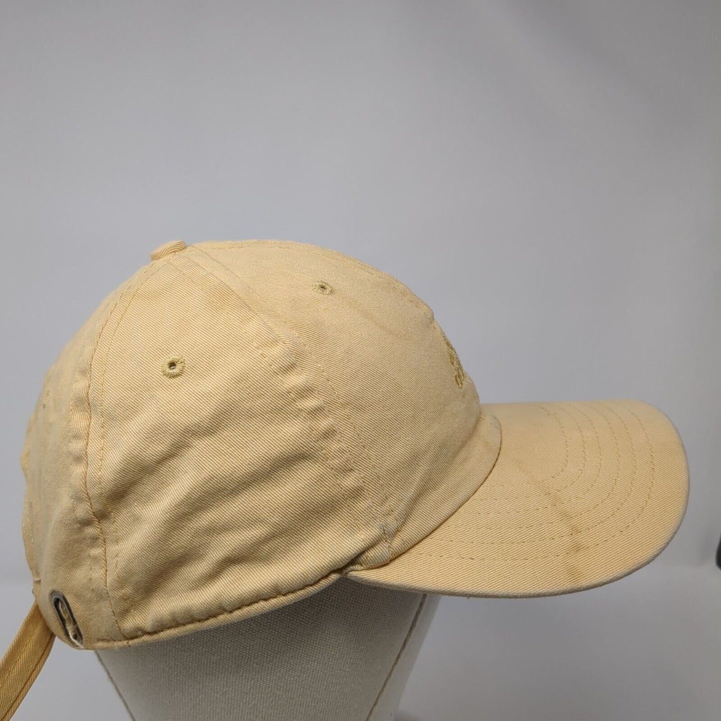 Adidas 3 Stripes Slideback Hat Tan One Size Adjustable Embroidered