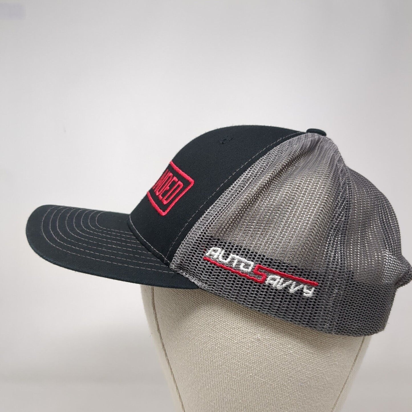 Get Branded Auto Savvy Snapback Trucker Hat Black OSFA Mesh Back