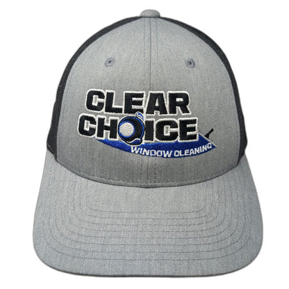 Richardson Trucker Hat Gray L Clear Choice Window Cleaning Mesh Back Snapback