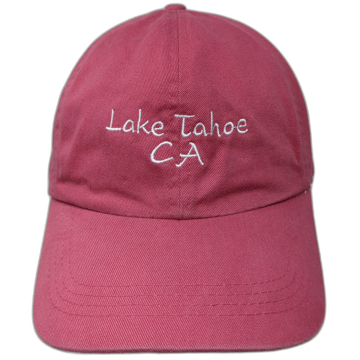 Sansegal Baseball Cap Red One Size Lake Tahoe CA Adjustable Slideback Cotton hat