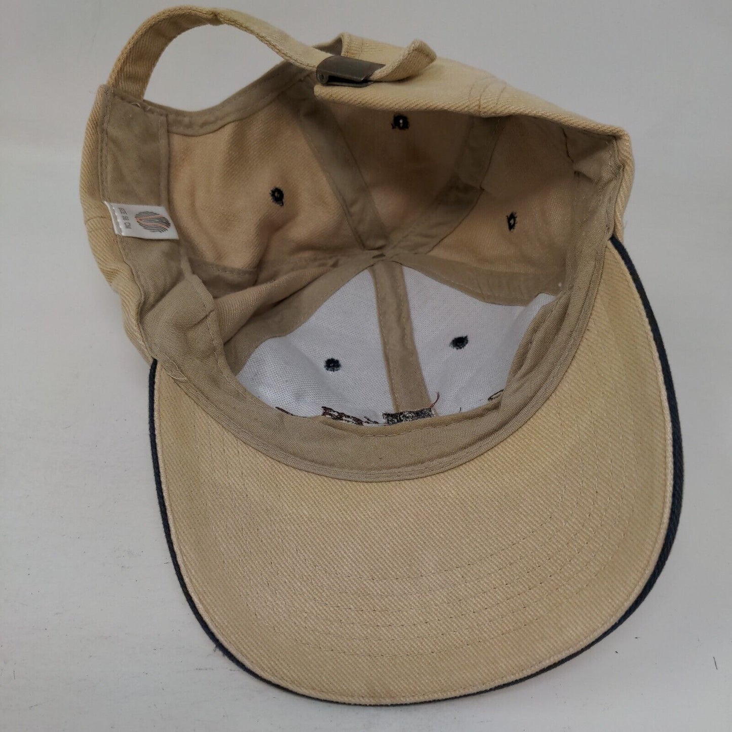 Cecchi Slideback Hat Tan 58 cm Embroidered Adjustable 6 Panel Vent Holes