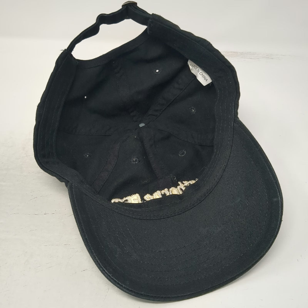 Hawthorne EFT Embroidered Black Baseball Cap One Size Slideback Cotton Twill Hat