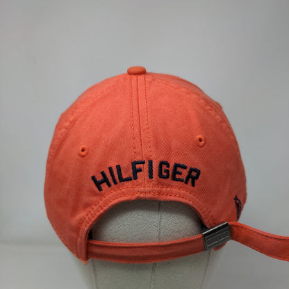 Tommy Hilfiger Slideback Hat Orange One Size Adjustable Embroidered 6 Panel