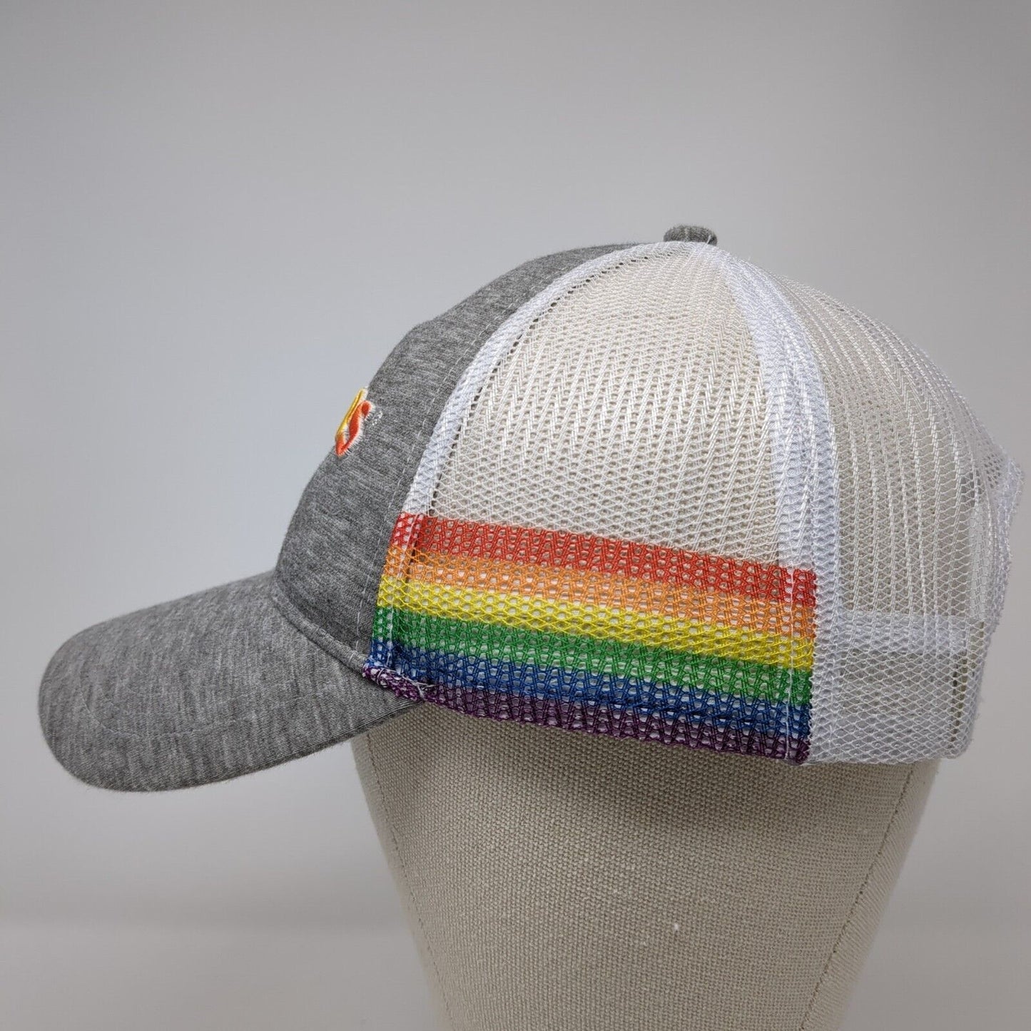 Kisses Snapback Trucker Hat Multi OSFM Mesh Back Embroidered Colorblock
