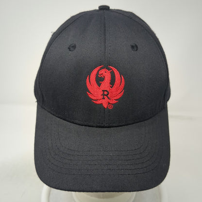 Ruger Baseball Cap Black Red One Size Strapback Embroidered Eagle Logo Hat