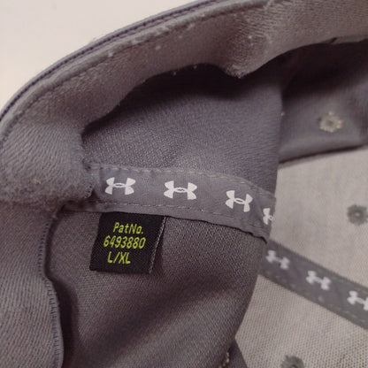 Under Armour Fitted Hat Gray Large/XL Solid Vent Holes 6 Panel