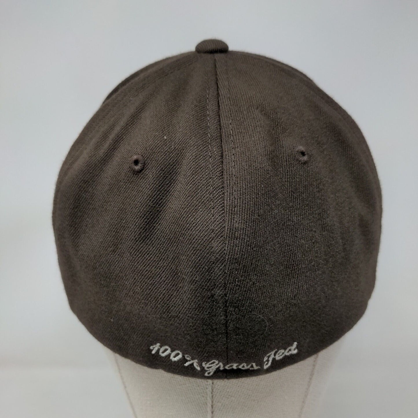 Atkins Ranch Fitted Hat Brown Large/XL Embroidered Flexfit Yupoong