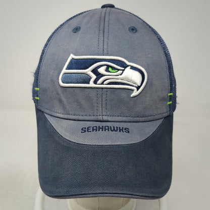 Seattle Seahawks NFL Reebok Cap Blue One Size Mesh Back Curved Brim Logo Shield