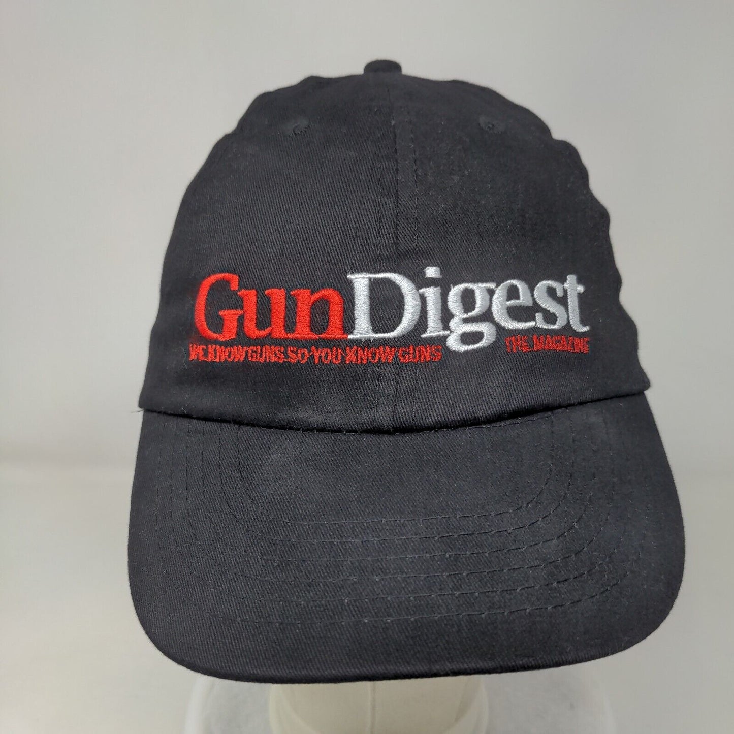Gun Digest The Magazine Strapback Hat Black One Size Adjustable Embroidered