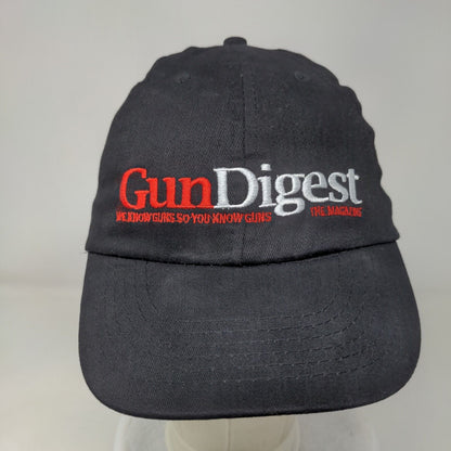 Gun Digest The Magazine Strapback Hat Black One Size Adjustable Embroidered