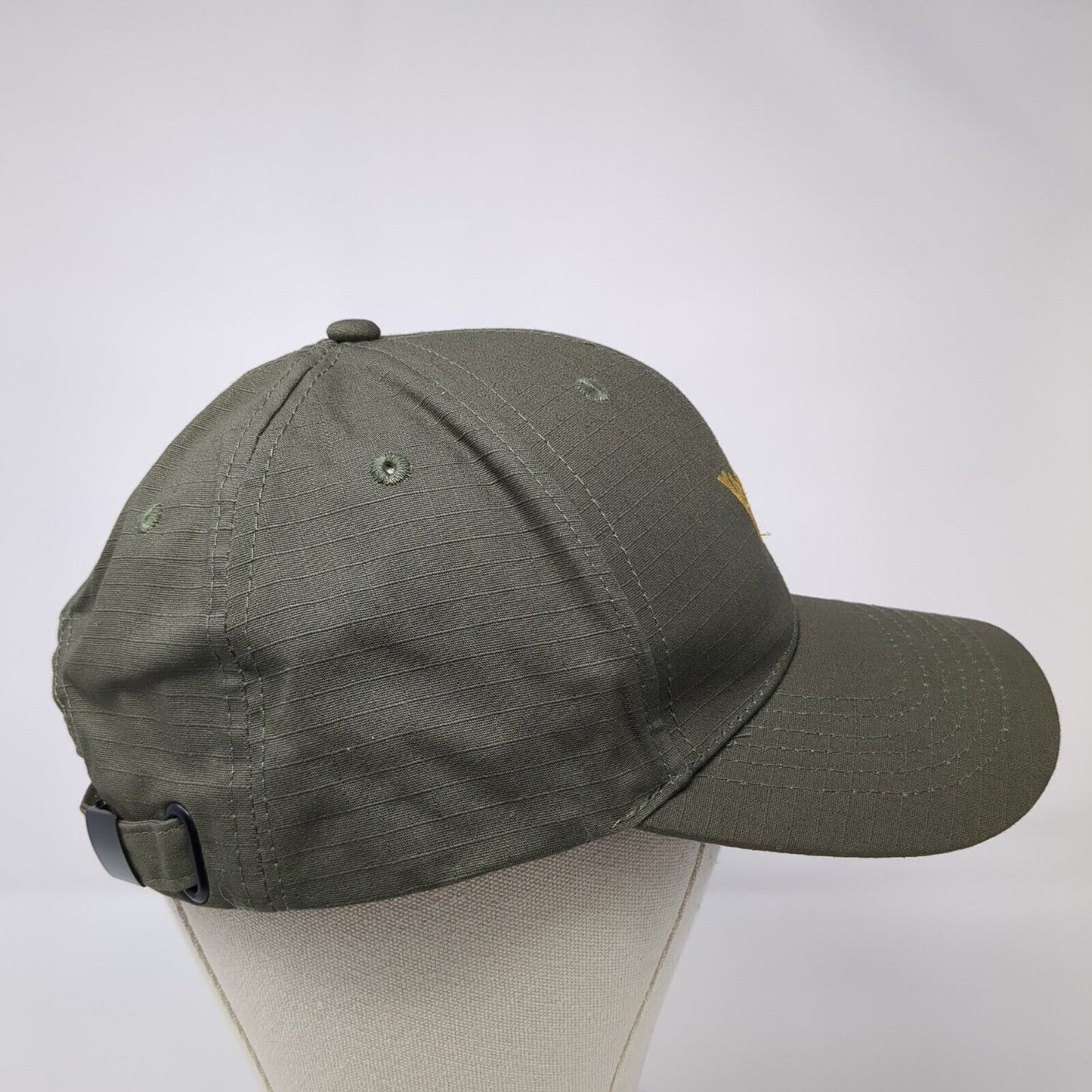 Ama Waterways Slideback Hat Green One Size Adjustable Embroidered Vented Holes