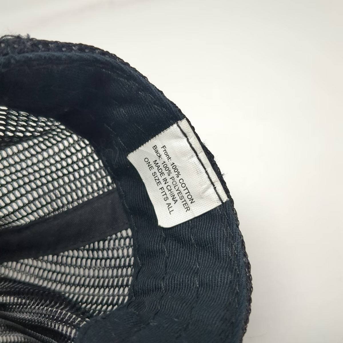 Camp Chef Trucker Hat Black One Size Mesh Back Embossed Leather Patch Snapback