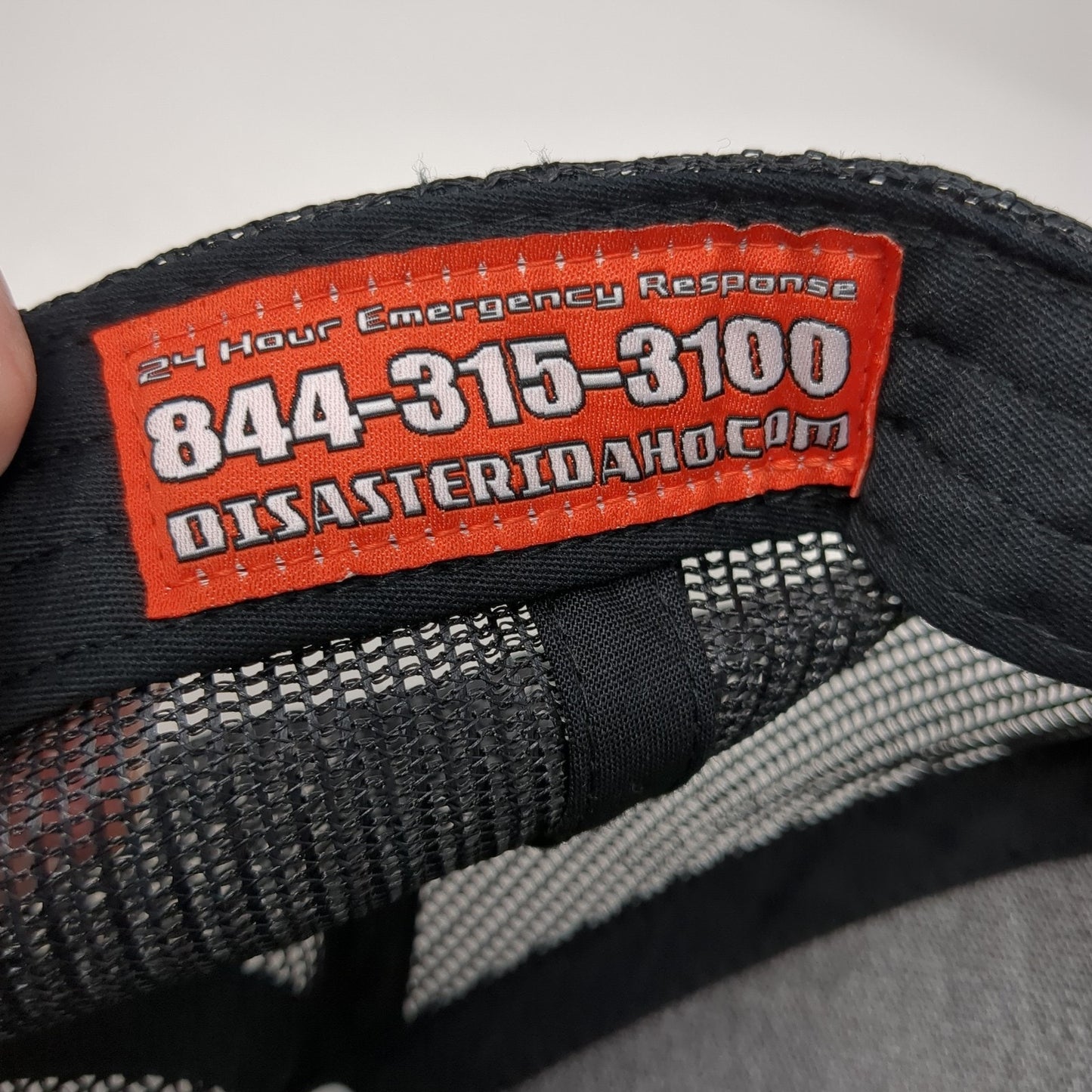 Disaster Response Snapback Trucker Hat Gray One Size Adjustable Mesh Back