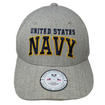 Rapid Dominance Snapback Hat Gray One Size US Navy Wool Blend Official Licensed